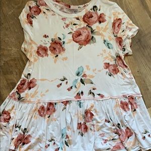 Boutique floral peplum top